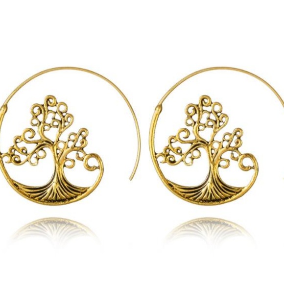 NEW boho tree swirl earrings - Picture 8 of 8
